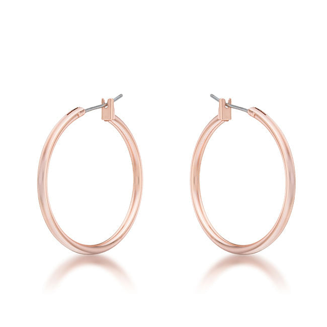 Small Rose gold Hoop Earrings – Delicate Everyday Elegance