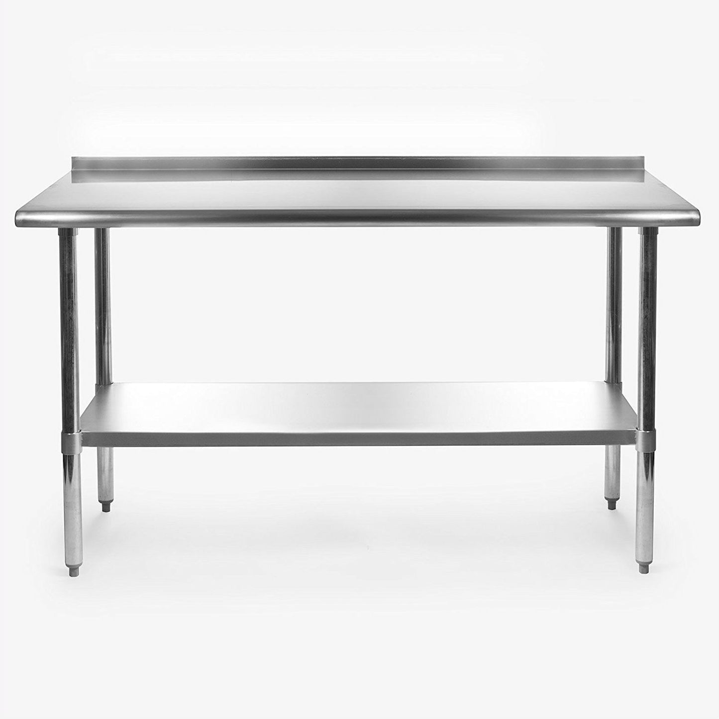Stainless Steel 60 x 24 inch Heavy Duty NSF Certified Work Bench Prep Table with Backsplash