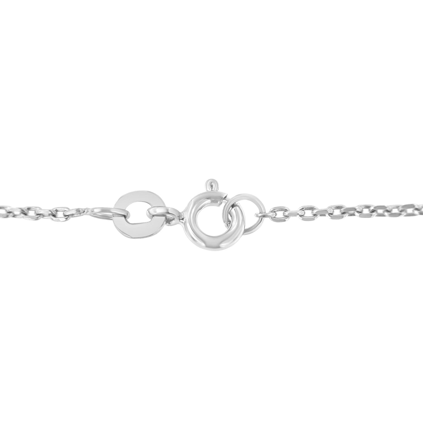 .925 Sterling Silver 1/10 Cttw Miracle-Set Diamond Chandelier Style 18" Necklace (I-J Color, I3 Clarity)