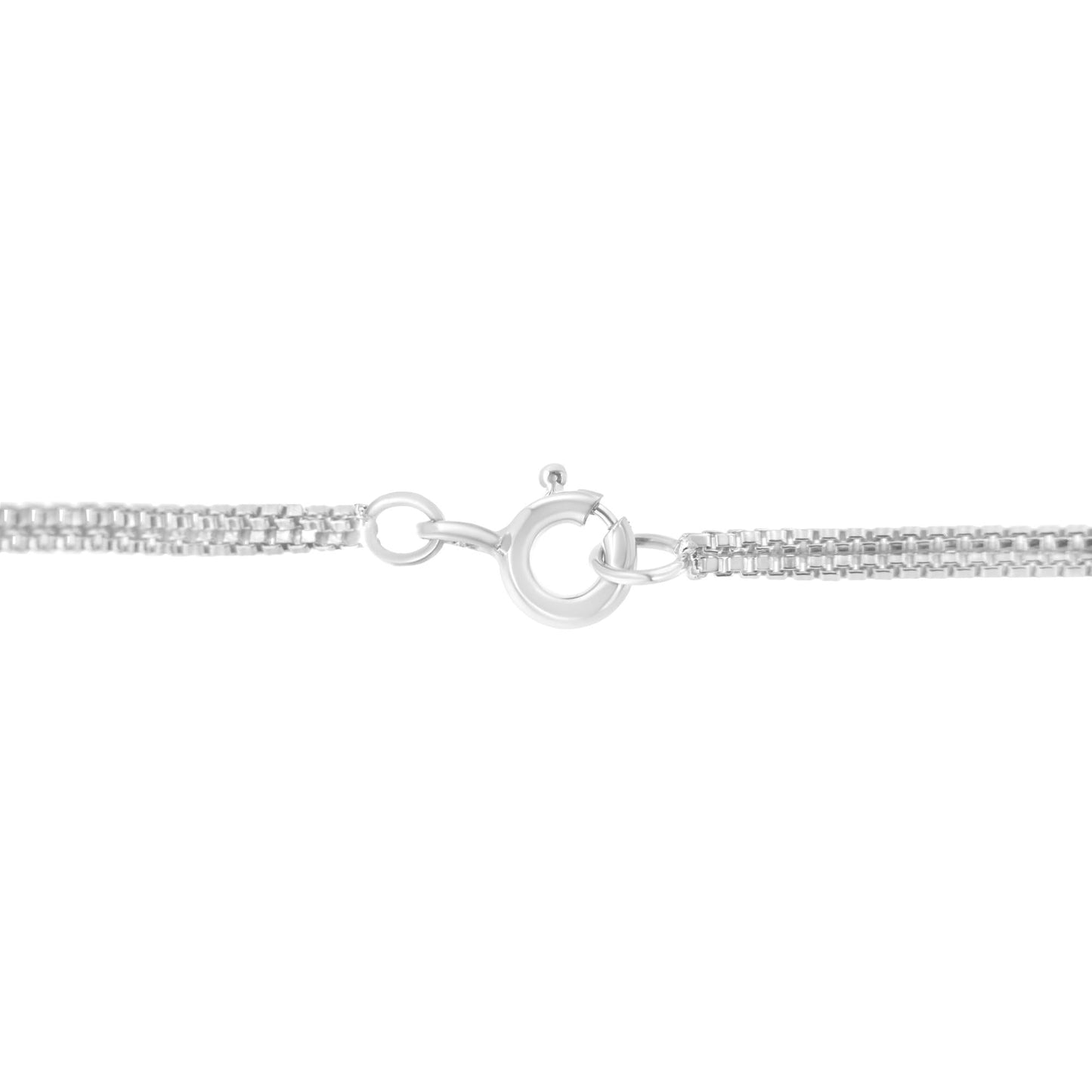 “.925 Sterling Silver Diamond Cluster Necklace – 1/2 Cttw, 18″