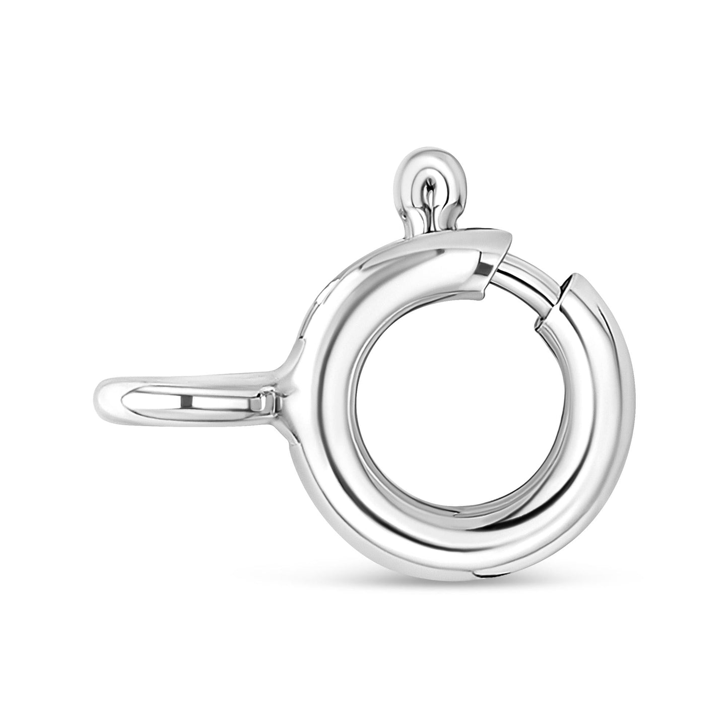 .925 Sterling Silver 3/4 Cttw Round-Cut Diamond Open Circle Halo 18" Pendant Necklace (I-J Color, I3 Clarity) x