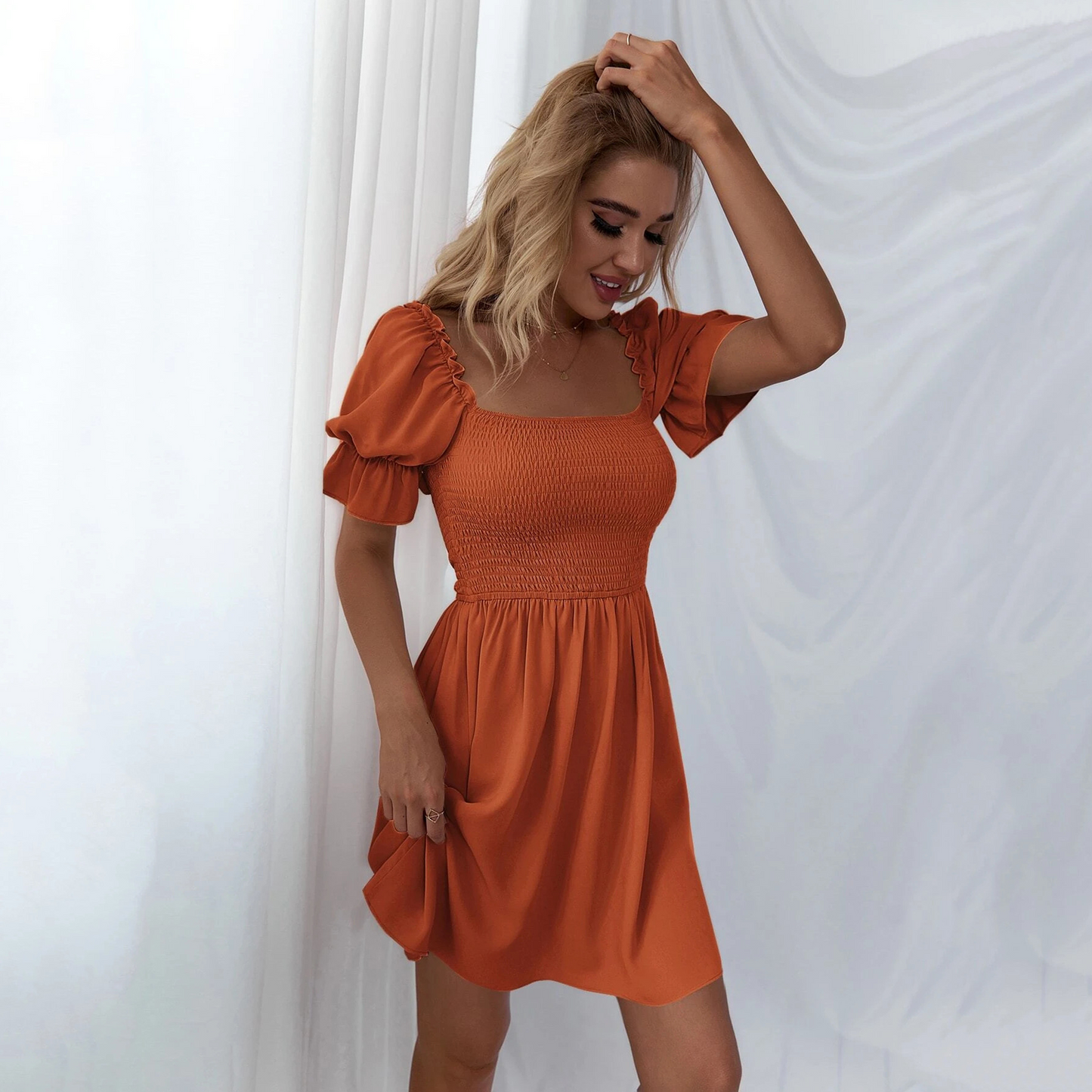 Women’s Square Neck A-Line Dress