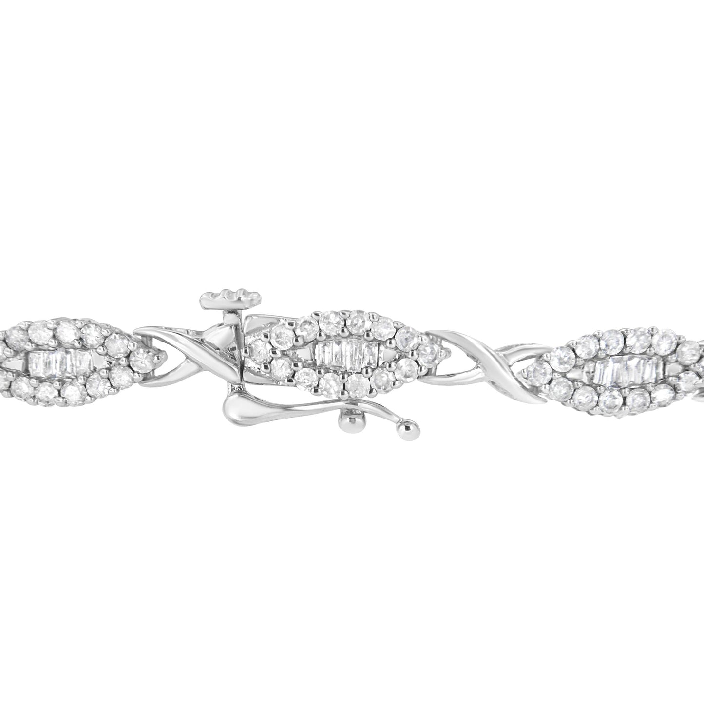 “.925 Sterling Silver Diamond X-Link Tennis Bracelet – 1.0 Cttw, 7″