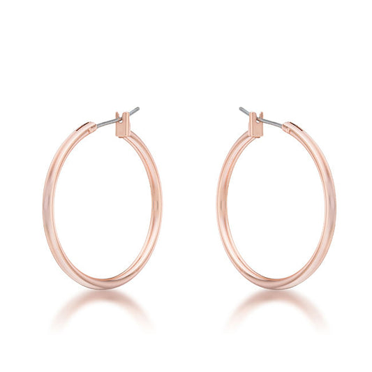 Small Rose gold Hoop Earrings – Delicate Everyday Elegance