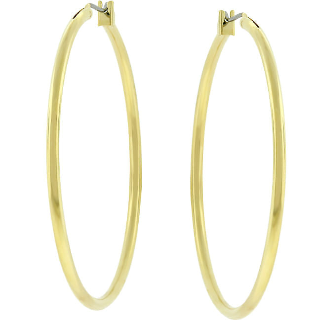 Large Golden Hoop Earrings – Bold Polished Statement