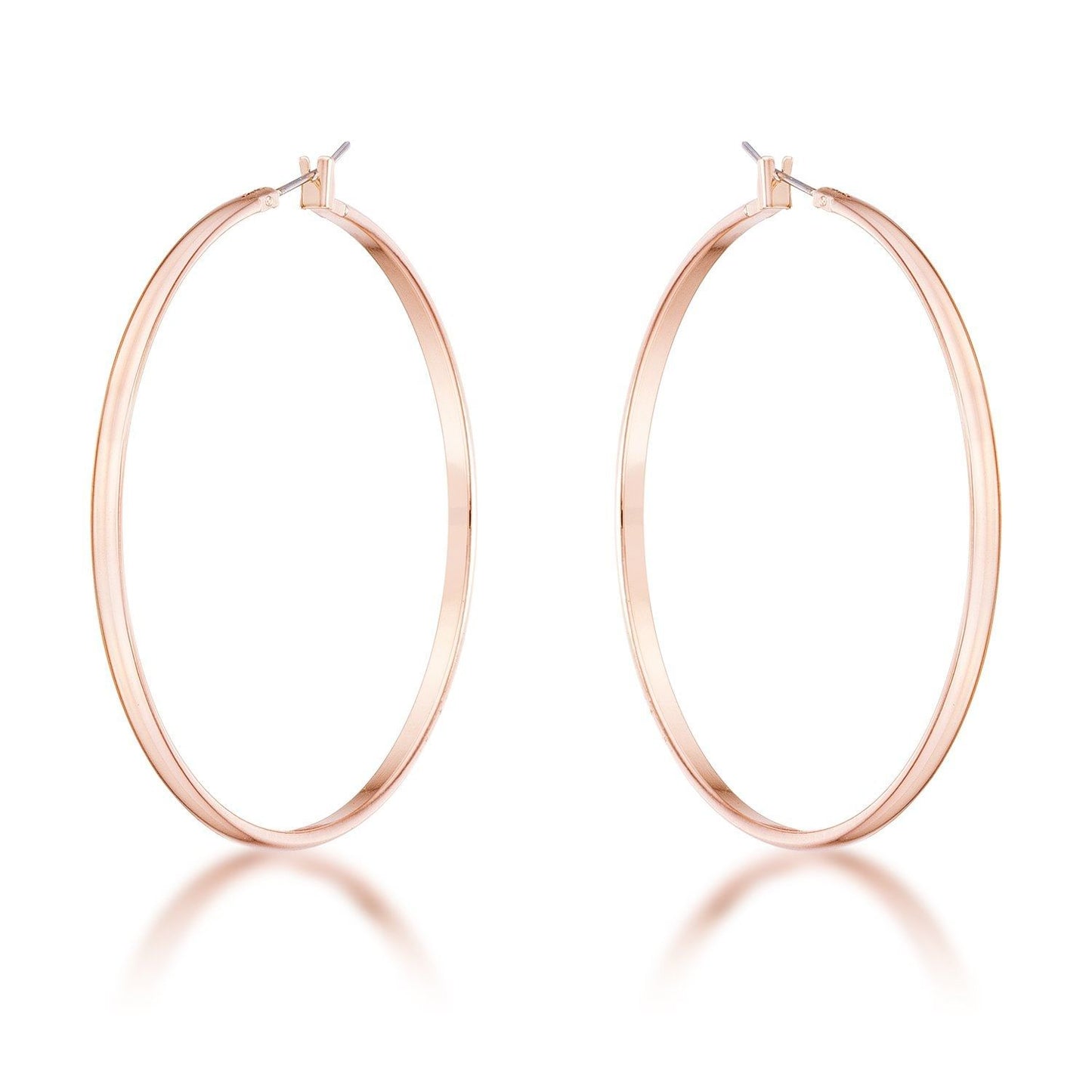55mm Rose Gold Plated Classic Hoop Earrings