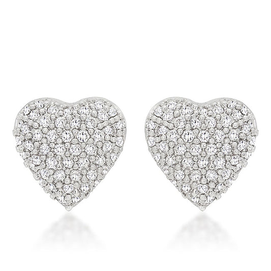 Special Pave Heart Earrings