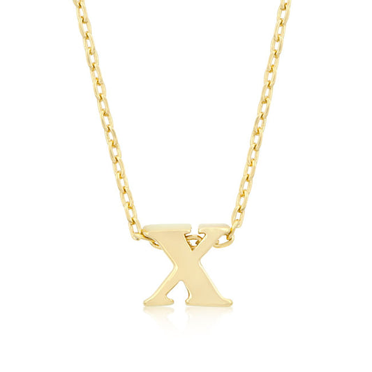 Golden Initial X Pendant